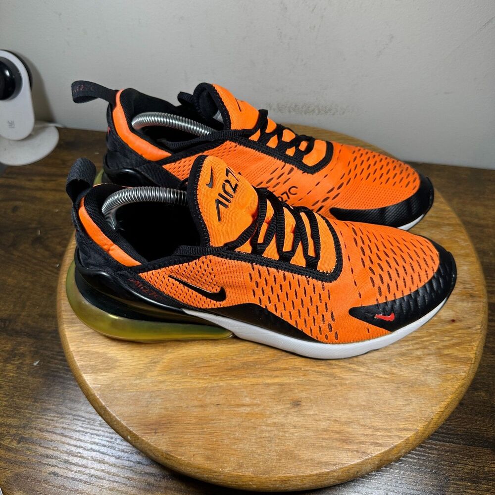Nike Air Max 270 Total Orange Shoe Sneakers Men's Size 9 BV2517-800